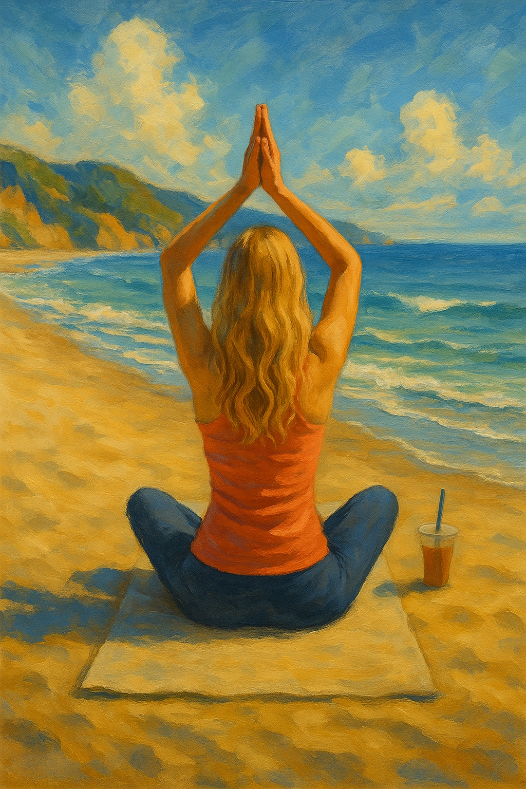 Beach yoga
