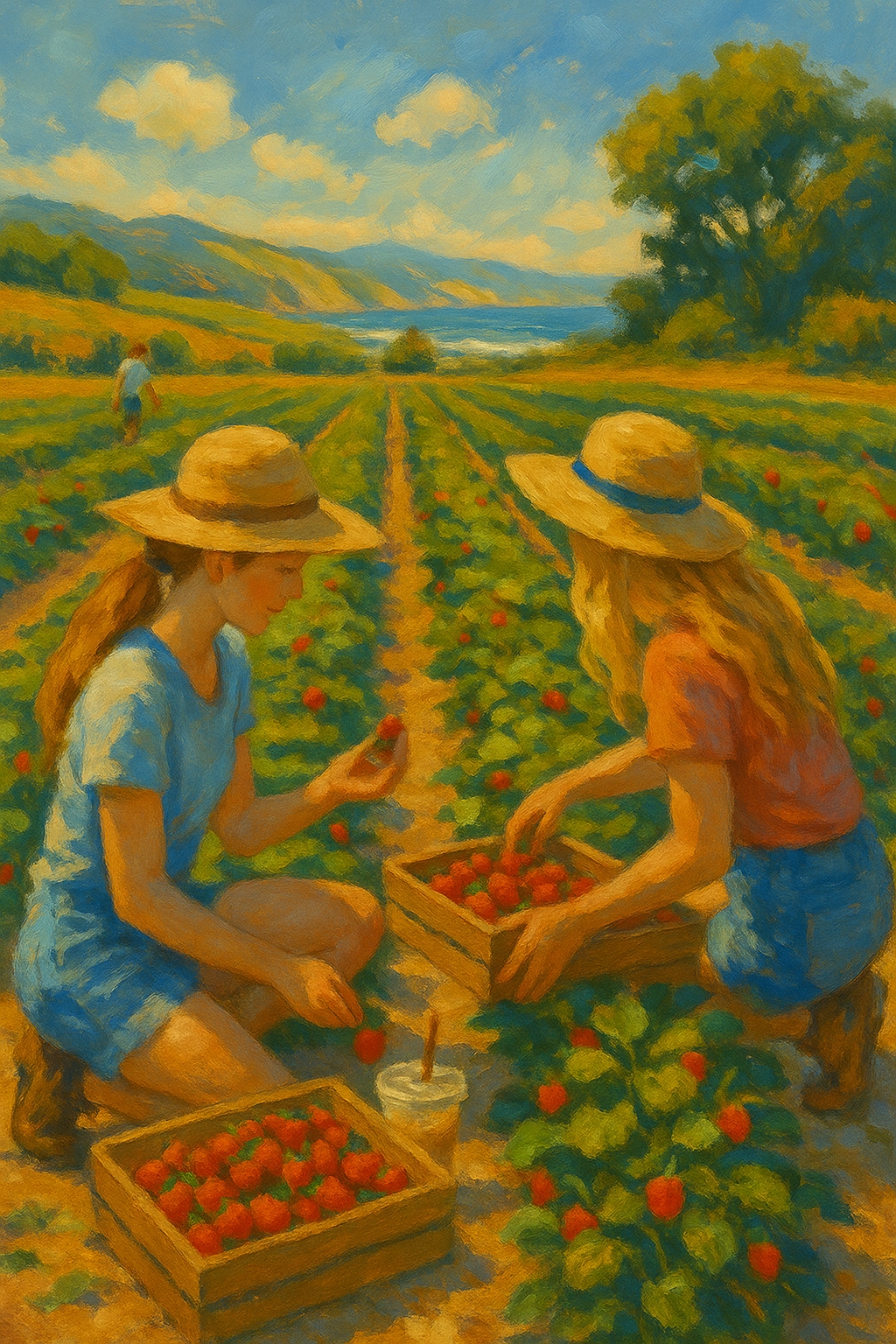 Strawberry picking