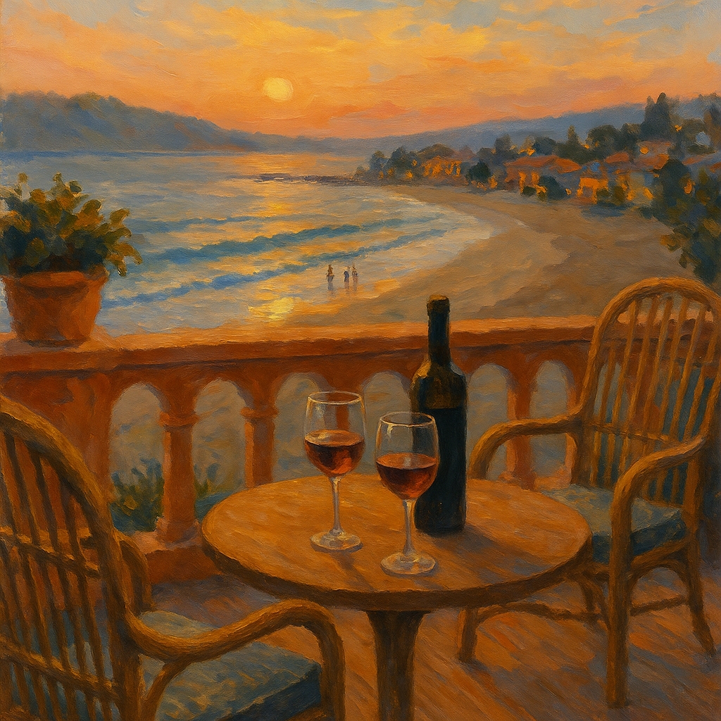 Wine on balcony